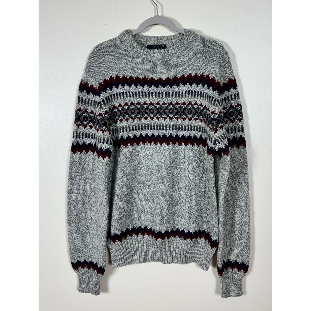 Northwest Territory Womens Wool Chunky Sweater XL Heritage Nordic Fair Isle